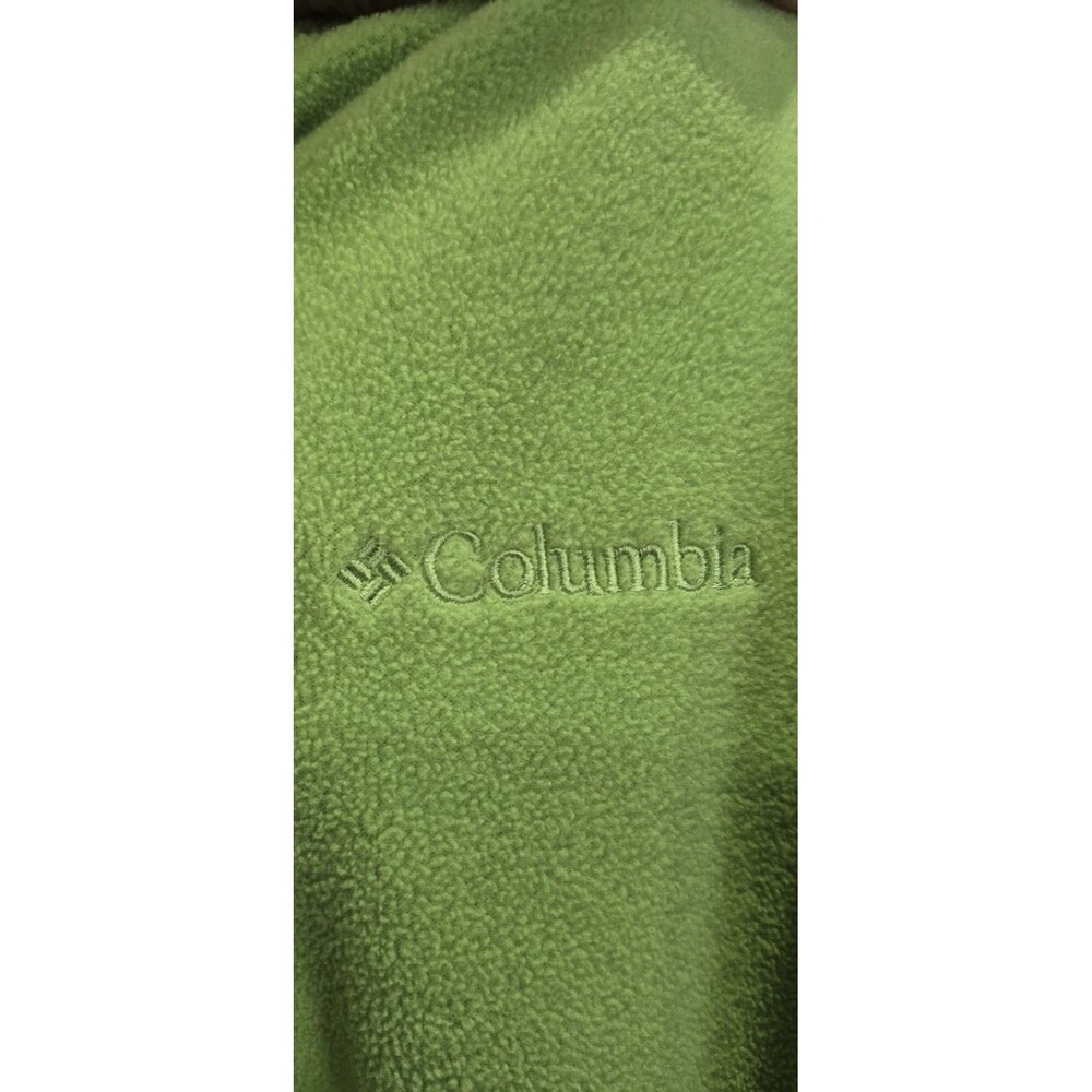 Columbia XL Women's Lime Green Benton Springs Full Zip Fleece Jacket Cute EUC